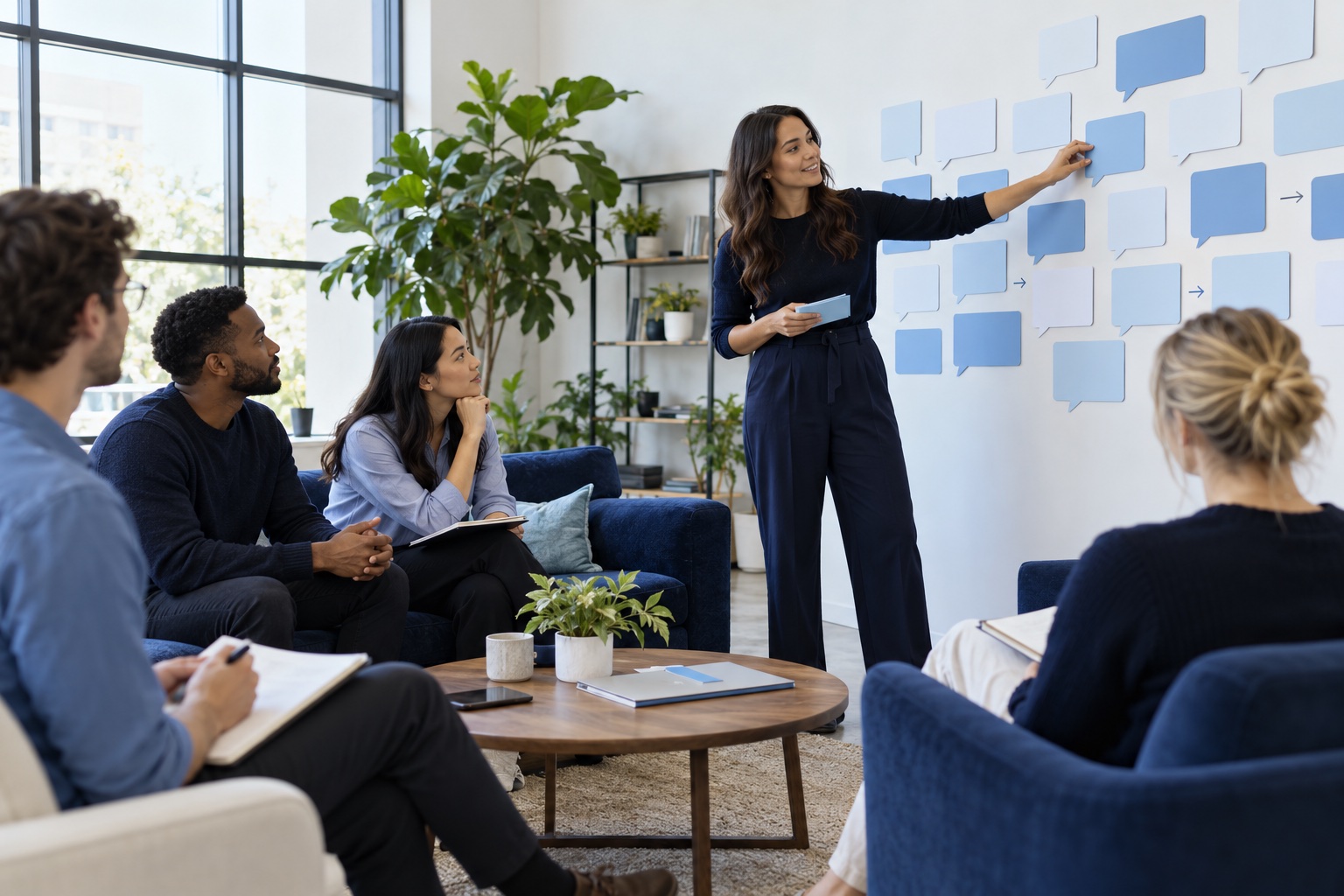Support team planning useful chatbot conversations