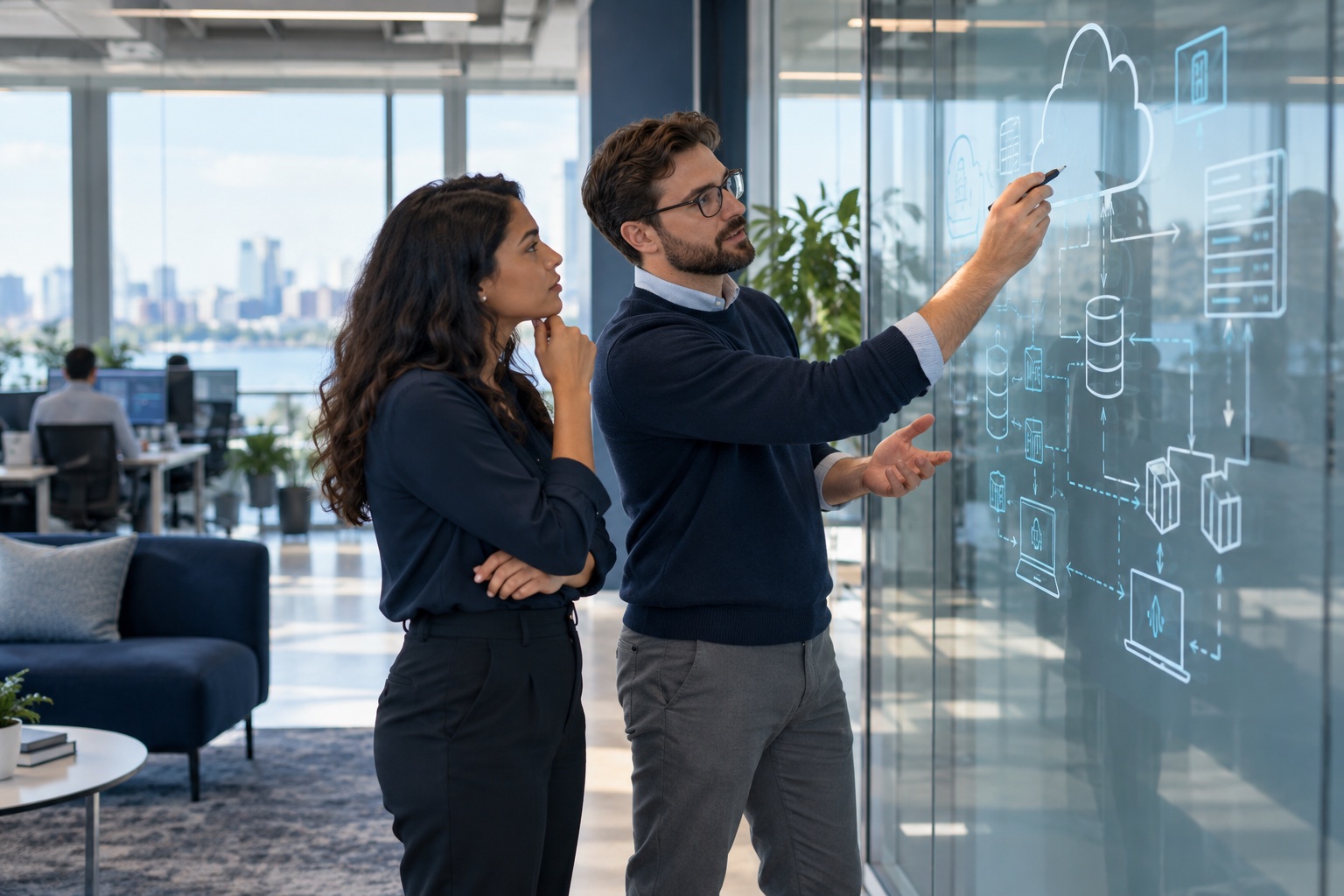 Cloud architects planning an infrastructure migration